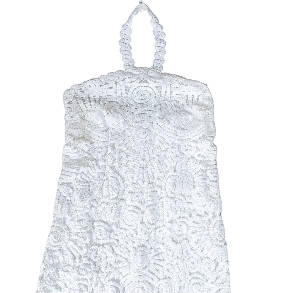 Boston Proper Crochet Fringe Halter Dress - Picture 9 of 11